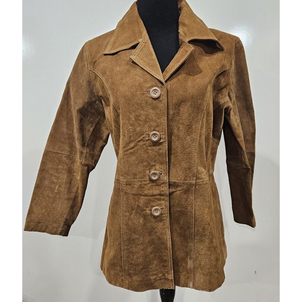Jennyfer J Vintage 100% Leather Lined Jacket Size 2X 70s 80s 90s Western Retro